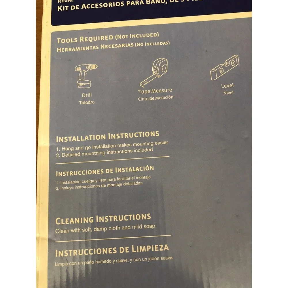 Glacier Bay Regal 3-pc Bath Accessory Kit Crome New In Open Box